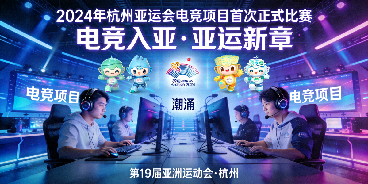 2024年亚运会电竞项目首次作为正式比赛项目亮相杭州亚运会